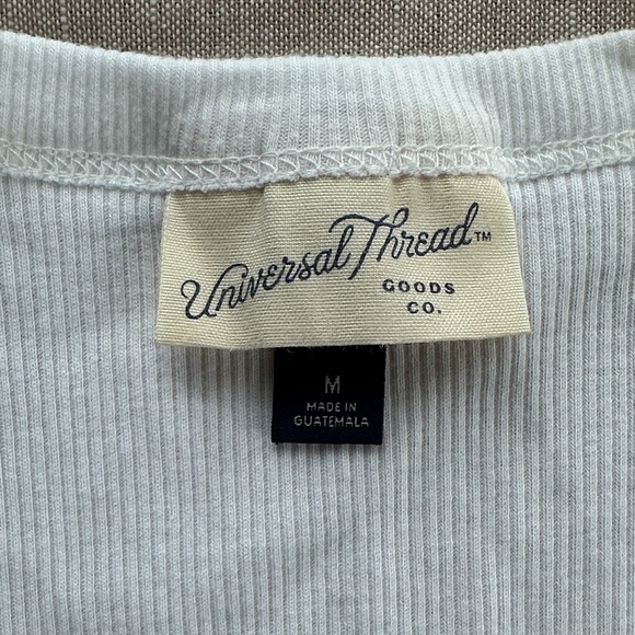 Universal Thread White Ribbed Tank Top - Picture 2 of 3